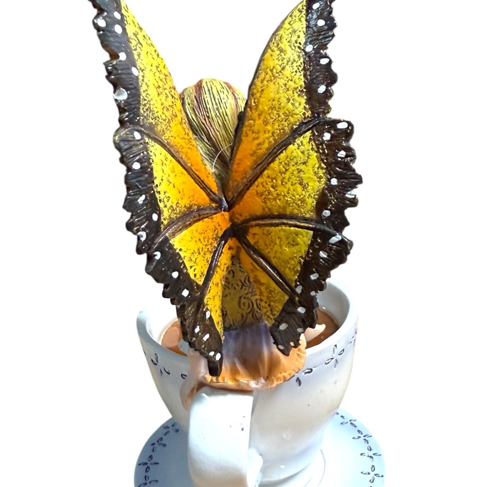 Amy Brown “I Need Coffee” Fairy in Teacup Figurine Fantasy Collectible - Picture 4 of 5